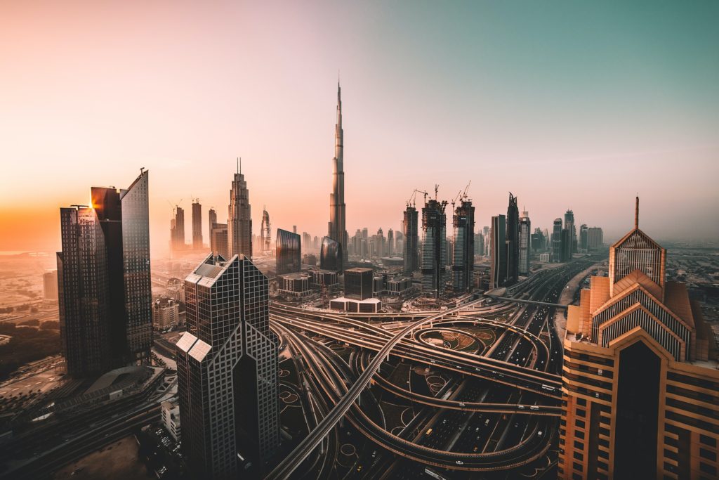 dubai skyline united arab emirates